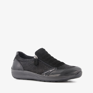 Natuform leren dames sneakers zwart
