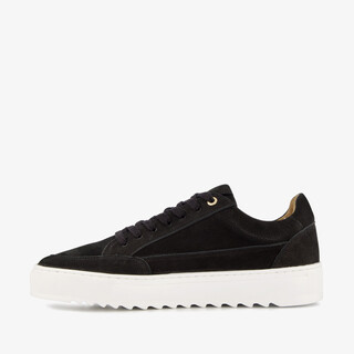 Van Beers leren heren sneakers zwart