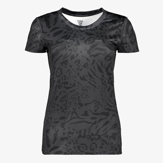 Osaga dames  sport T-shirt met panterprint zwart