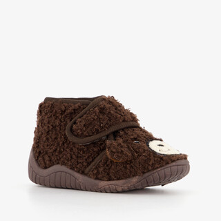 Thu!s kinder teddy pantoffels met beer bruin