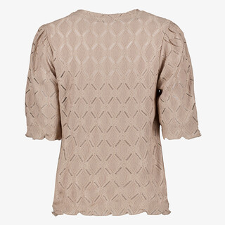 TwoDay dames top met structuur zand