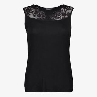 TwoDay dames top met kant zwart