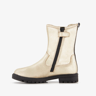 Braqeez leren meisjes Chelsea boots goud