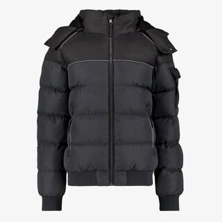 Unsigned gewatteerde jongens winterjas zwart