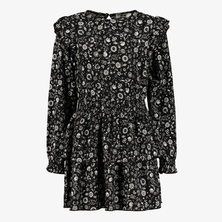 MyWay meisjes jurk met bloemenprint zwart wit