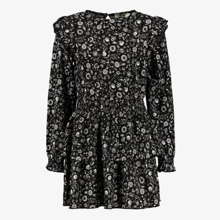 MyWay meisjes jurk met bloemenprint zwart wit