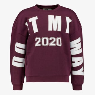 MyWay meisjes sweater met tekst bordeauxrood