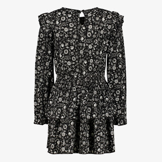MyWay meisjes jurk met bloemenprint zwart wit