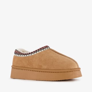 Thu!s lage kinder pantoffels cognac