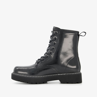 Blue Box lak dames veterboots zwart