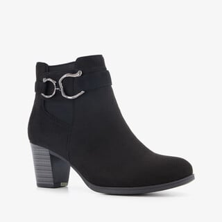 Blue Box dames enkellaarsjes met hak zwart