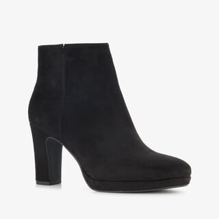 Tamaris dames enkellaarsjes zwart