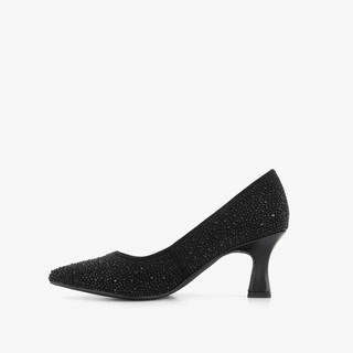 Nova dames pumps met glitters zwart