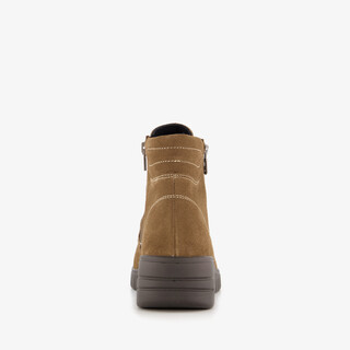 Hush Puppies suède dames veterboots bruin