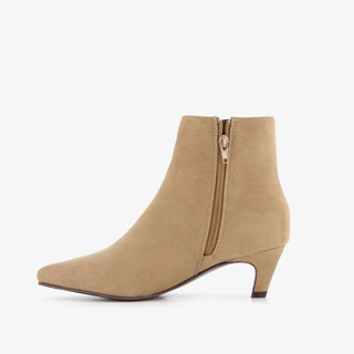 Nova dames enkellaarsjes beige