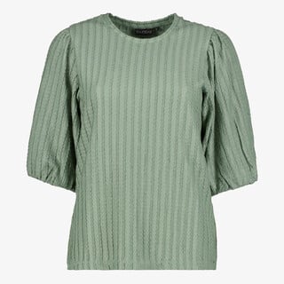TwoDay dames top met driekwart mouwen groen