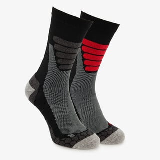 Osaga Angro 2-pack heren dames wandelsokken zwart