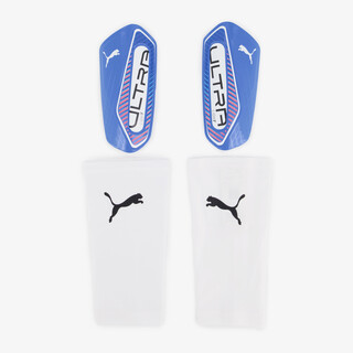 Puma Ultra light Sleeve scheenbeschermers wit blauw