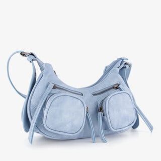 Renato Lucci dames schoudertas lichtblauw