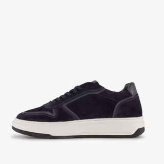 Van Beers suède heren sneakers blauw