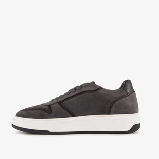 Van Beers suède heren sneakers grijs