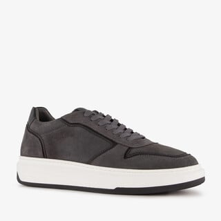 Van Beers suède heren sneakers grijs