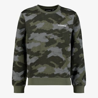 Unsigned jongens sweater met camouflageprint groen