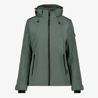 Kjelvik gewatteerde dames softshell jas groen