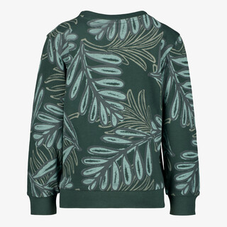 Unsigned jongens sweater met bladerenprint groen