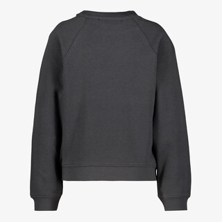 TwoDay meisjes sweater met tekst en strikje grijs