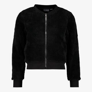 TwoDay meisjes teddy vest zwart