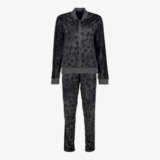 Adidas 3S TR AOP dames trainingspak zwart grijs