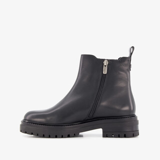 Harper lage leren dames chelsea boots zwart