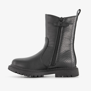 Blue Box meisjes Chelsea boots met croco dessin zwart