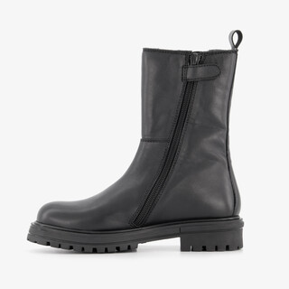 Groot leren meisjes Chelsea boots zwart