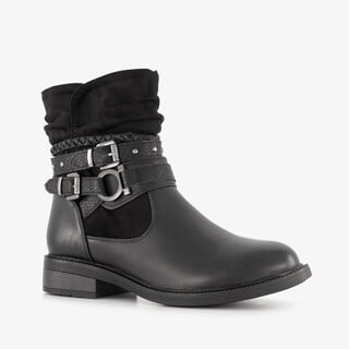 Blue Box dames enkellaarsjes met gespen zwart