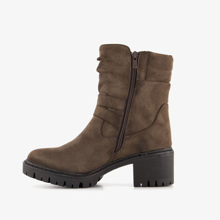 Blue Box dames biker boots met hak bruin