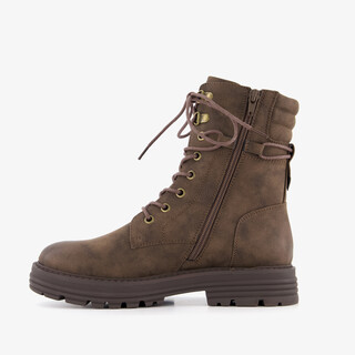 Blue Box dames veterboots bruin
