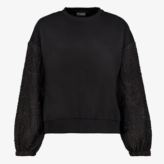 TwoDay dames sweater met bloempatroon op de mouwen