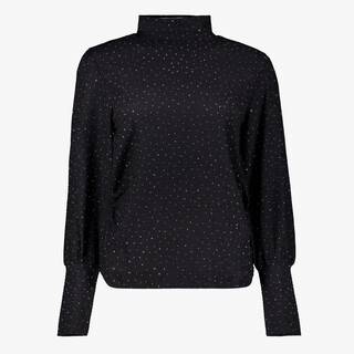 Twoday dames top glitter zwart