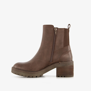 Blue Box dames Chelsea boots met hak bruin