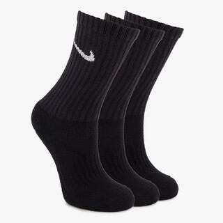 3 paar Nike Cushioned Crew sokken zwart