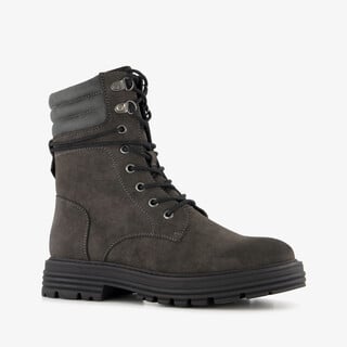 Blue Box dames veterboots antraciet