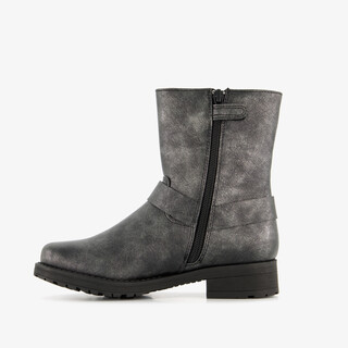 Blue Box meisjes biker boots zilver