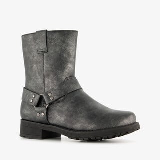 Blue Box meisjes biker boots zilver