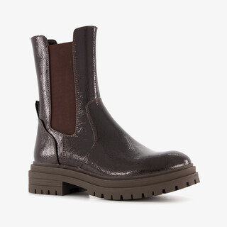 Blue Box dames lak Chelsea boots bruin