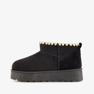 Blue Box lage gevoerde dames boots zwart