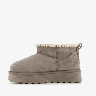 Blue Box lage gevoerde dames boots taupe