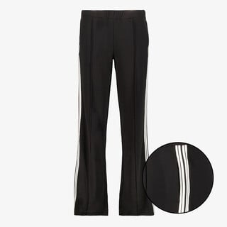 TwoDay dames wide leg broek met bies zwart