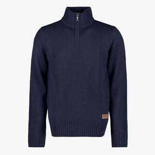 Unsigned gebreide heren coltrui blauw